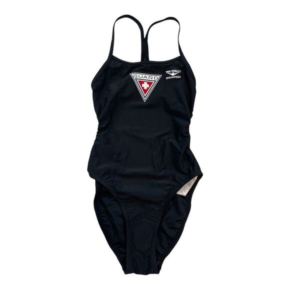 TYR Womens The Finals Life Guard Skimpback One Piece Swimsuit Black Size 30 XXS - Picture 2 of 6